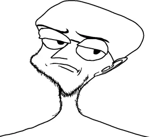 weirdpenis, wonkywilly, closed mouth, deformed, disappointed, distorted, ear, frown, glasses, hotdiggedydemon