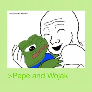 apu, pepe, wojak, 2nas, amphibian, animal, black eyes, blue shirt, closed eyes, cute