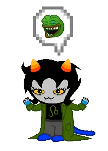 pepe, pepelaugh, nuurumoji, :3, animal, black shirt, cat, ezgif, green jacket, horns