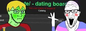 nate higgers, burnjak, soyak, natejak, /date/, 2soyjaks, bloodshot eyes, bowl cut, closed mouth, excited