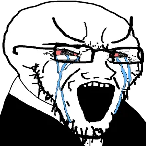 pepe, soyak, soyak (crying), 1soyjak, angry, bald, bloodshot eyes, clothes, crying, glasses