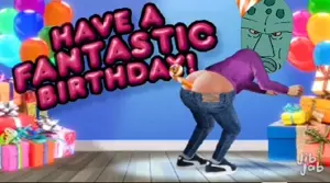 squidward tentacles, disgusting trevorcreature, 1soyjak, animated, animation, ass, bald, birthday, blue skin, butt