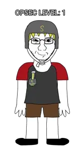 nate higgers, soyak, natejak, opsec level, black eyes, black hair, blonde hair, closed mouth, clothes, front view