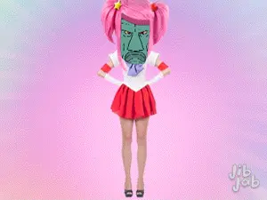squidward tentacles, disgusting trevorcreature, 1soyjak, angry, animated, blue skin, candy, closed mouth, cute, elbow gloves