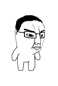 chudjak, lil chuddy, 1soyjak, aliased, animated, arm, baby, black hair, chud, closed mouth