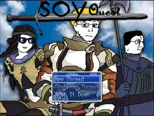 nate higgers, soytan, chudjak, soyak, natejak, 3soyjaks, almost full body, armor, black hair, blonde hair