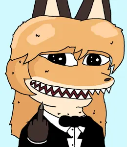 averi, pepe, amphibian, animal, animal ears, anthro, black eyes, blue background, bowtie, clothes