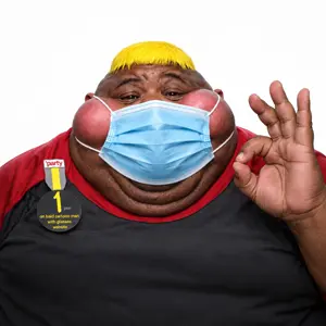 hunky, alicia, fat alicia, hunky twink sex machine, hunky twink sex machine, 1soyjak, black skin, face mask, fairs, fat