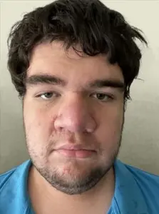 big nose, black hair, blue shirt, closed mouth, clothed, clothes, eyes, facedox, front view, hair