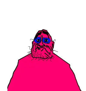 soldier (team fortress 2), whitenigga, 1soyjak, bald, black eyes, blue glasses, closed mouth, eyebrows, fat, glasses