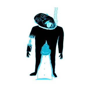 bernd, b b king, bald, bbghast, bbghast lost, bbghast won, black eyes, black sclera, black skin, blood