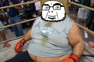 the blob, cobson, olgolstein, proud olgolians, 1soyjak, bald, bosnian, boxing, boxing glove, boxing ring