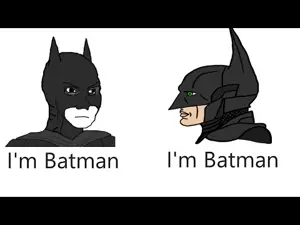 batman, wojak, yes chad, 2nas, armor, bat, closed mouth, green eyes, looking to the left, looking to the right