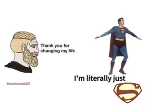 superman, yes chad, beard, blonde hair, closed mouth, dc comics, gray eyes, hair, hope, hope won