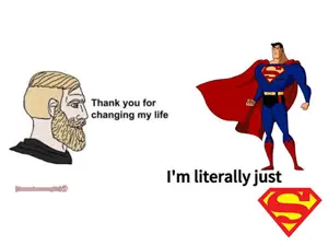 superman, yes chad, beard, blonde hair, closed mouth, dc comics, gray eyes, hair, hope, hope won