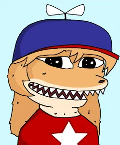 averi, pepe, amphibian, animal, animal ears, anthro, baseball cap, black eyes, blue background, bowtie