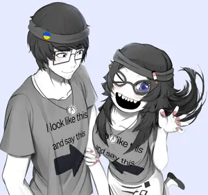 ironore, soytan, soyak, 2soyjaks, arrow, avengers, beanie, black hair, blue eyes, blush