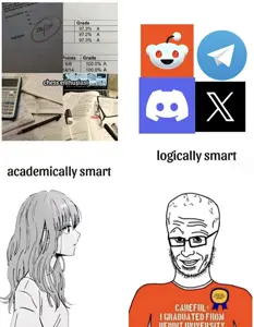 unijak, 1soyjak, anime, anime girl, bald, discord, female, glasses, open eyes, open mouth