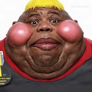 hunky, alicia, fat alicia, hunky twink sex machine, hunky twink sex machine, oh my god she is so attractive, black skin, blonde hair, blush, closed mouth