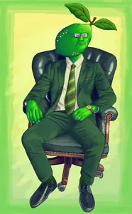 marigold, markiplier soyjak, neutralplier, 1soyjak, bald, chair, closed mouth, clothes, drawing, food