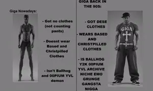 gigachad, it's based and christpilled, 00pium, 1990s, 90s, archive, baggy jeans, ballhog, beard, belt