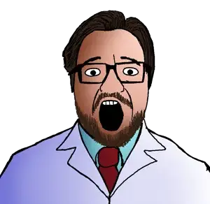 rafaeljak, 1soyjak, beard, black eyes, brown hair, chubby, clothes, doctor, eye, eyebrows