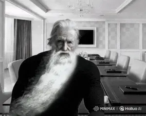 gigachad, old gigachad, yoshi, beard, closed mouth, front view, gray skin, grayscale, hair, half body
