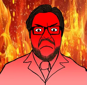 rafaeljak, pink rage, rage, 1soyjak, angry, beard, black eyes, brown hair, chubby, closed mouth