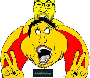 meximutt, unknown, mexiwhore, jannyjak, 2soyjaks, black eyes, black hair, crouching, fat, front view