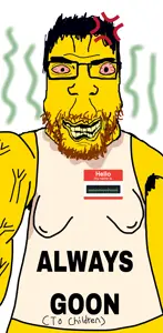 esl fnf pedo, chudjak, markiplier soyjak, chudplier, slopjak, fusionjaks, 1soyjak, always goon, award, black eyes