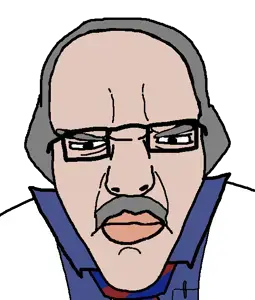 chudjak, chudautist, 1soyjak, angry, balding, closed mouth, clothes, front view, frown, glasses