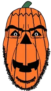 cobson, 1soyjak, asset, bald, black glasses, black sclera, carving, cobson front, disembodied, eyebrows