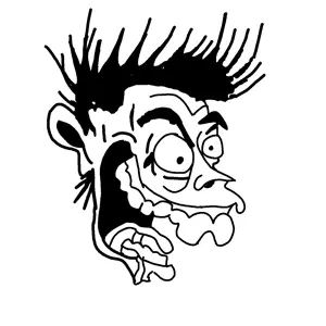 chudjak, fakechud, fanaticalshitskinniggerchud, 1soyjak, black eyes, black hair, hair, looking to the right, manic, no glasses