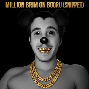 mickey mouse, album cover, black background, black eyes, black hair, che, eyebrows, front view, gold chain, golden chain