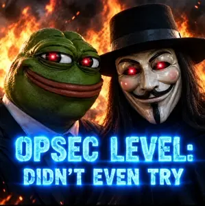 opsec demon, pepe, opsec level, 2nas, amphibian, animal, anonymous, clothes, face mask, fire