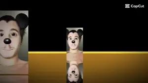 mickey mouse, commiejak, mickey, 5soyjaks, black background, black eyes, black hair, capcut template, closed mouth, commie