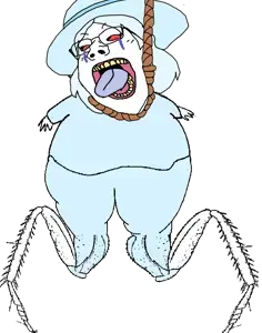miss crystal, bernd, chudjak, patrick, hanging namefags, 1soyjak, animal, baby blue, black eyes, bloodshot eyes