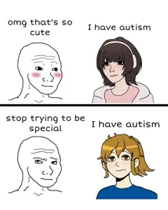 ashbie moon, female wojak, wojak, 3nas, 3wojaks, aspie, autism, bald, blush, female