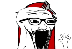excited soyjak, soyak, wewjak, 1soyjak, animated, animation, animation meme, arm, blue eyes, bounce