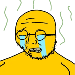 i got the aids down in africa, bald, clenched teeth, closed mouth, crying, crying emoji, emoji, fat, glasses, half open mouth