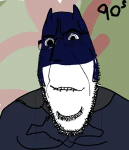 batman, cobson, spadeson, spadeson, 1soyjak, big pupils, biting lip, biting lips, blue clothes, dilated pupils