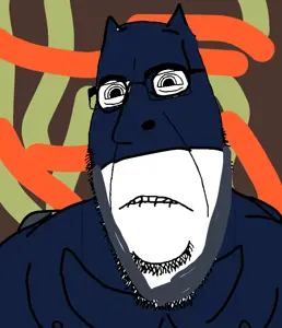 batman, cobson, spadeson, spadeson, 1soyjak, biting lip, biting lips, drawn background, face mask, george cloney