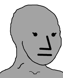 npc wojak, wojak, soyak, female soyak, npc soyak, femjak, foidjaks, it's based and christpilled, 1wojak, bald