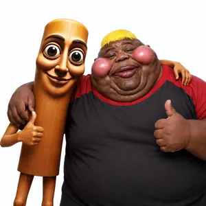 hunky, tung tung tung sahur, alicia, fat alicia, hunky twink sex machine, hunky twink sex machine, 1soyjak, almost full body, black skin, fat