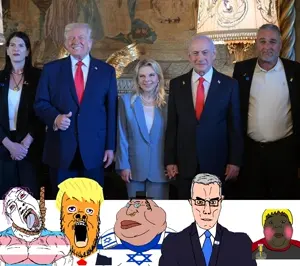 donald trump, a24 slowburn soyjak, alicia, bernd, chudjak, israeli soyjak, meximutt, chudjak front, fat alicia, hanging troonjak