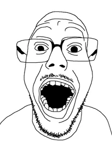 lentcuck, unknown, big eyes, big head, big mouth, gaping mouth, glasses, looking at you, open mouth, open mouth