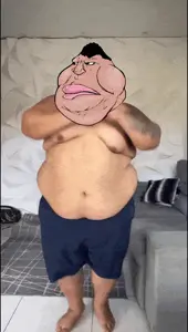 meximutt, angry, big lips, black eyes, black hair, brown skin, closed mouth, clothes, dance, fat