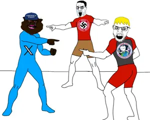 brandon, chudjak, feraljak, branigger, /pol/, 3soyjaks, angry, black skin, blonde hair, branigger