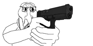 seccojak, 1soyjak, arm, bald, beard, big nose, black eyes, black gums, chin, clothes