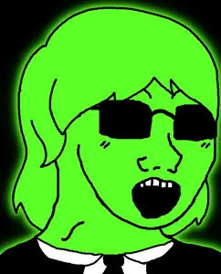 soyak, female soyak, femjak, glowie, foidjaks, attractive, black background, black eyes, clothes, female